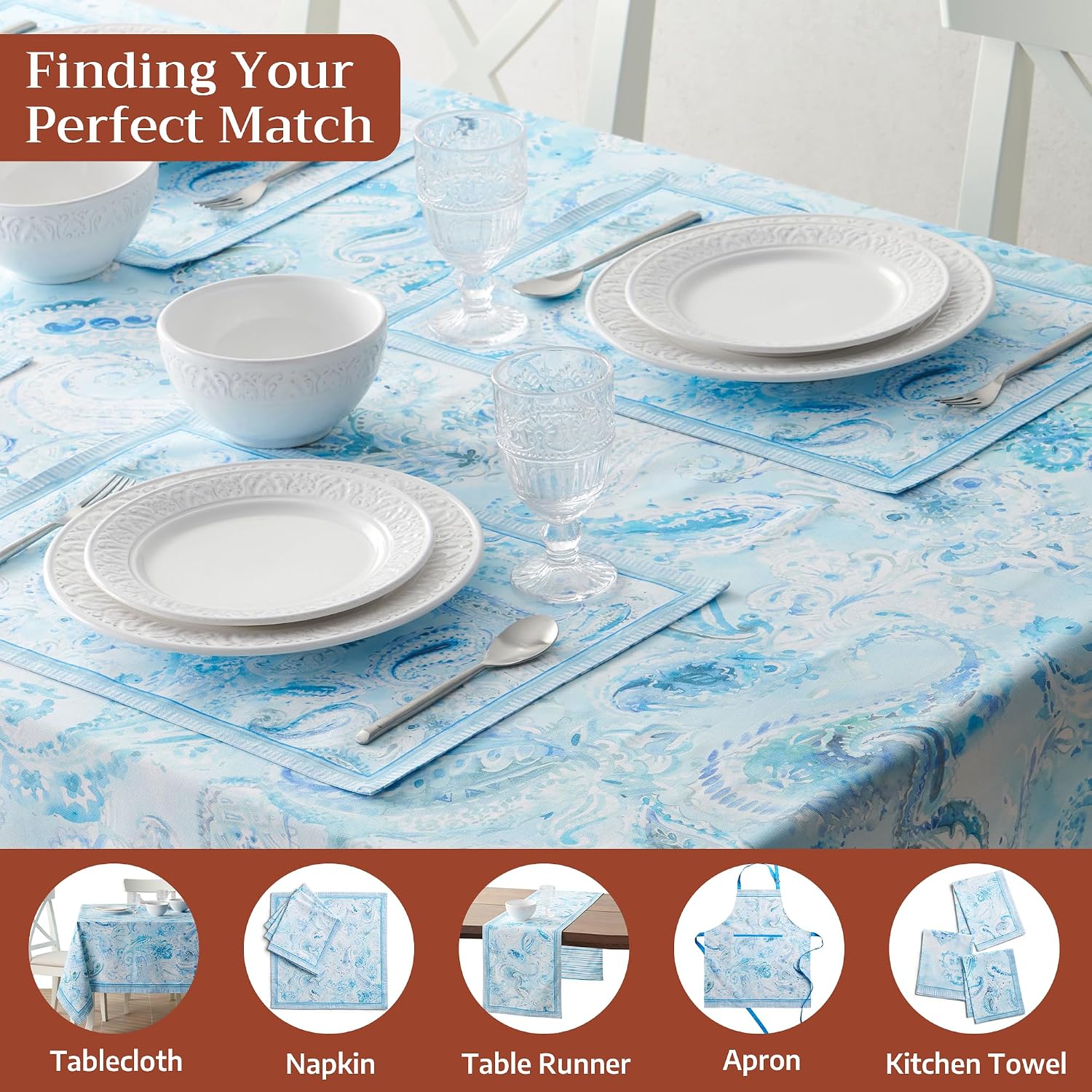 Maison d' Hermine Placemats Set of 4 Reusable 100% Combed Cotton (13"x19") | Cloth Place Mats Washable Table Mats for