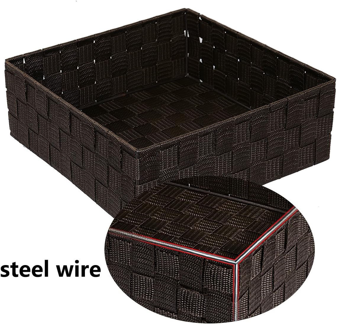 Woven Storage Baskets for Organizing / Brown