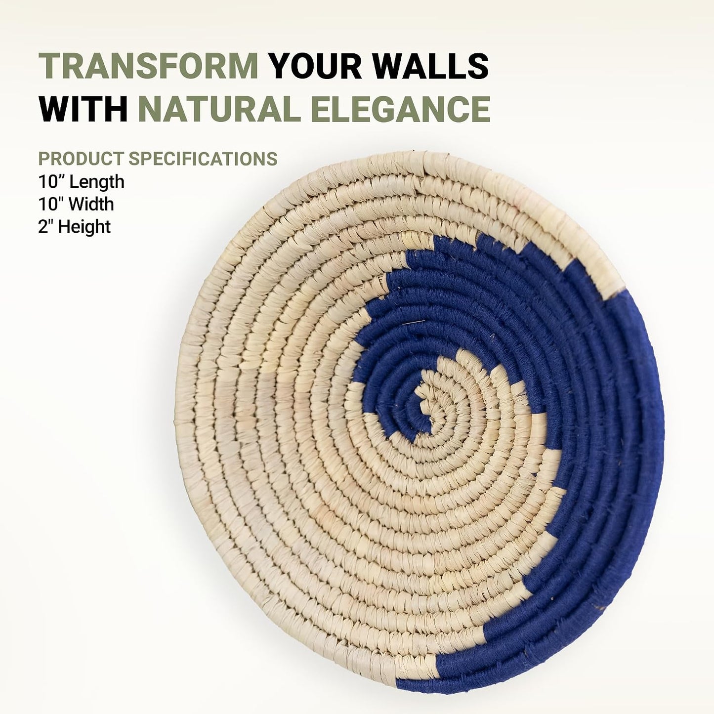 Handmade Woven Wall Basket Décor / Bundle / Natural