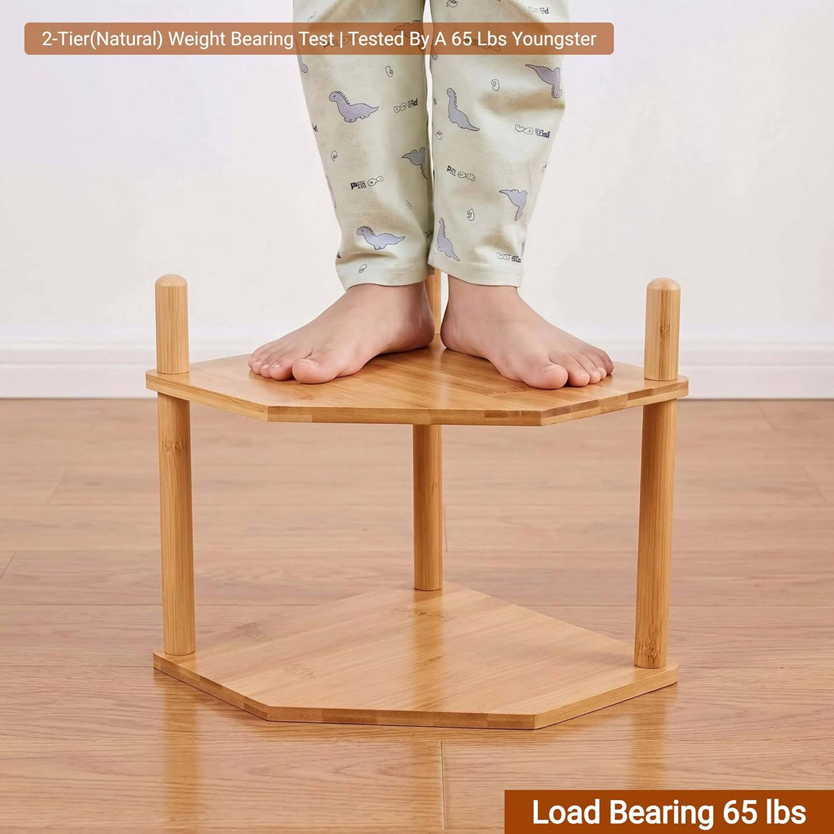 4-Tier Bamboo Corner Shelf,Kitchen Countertop Organizer,Corner Countertop Organizer Shelf, Coffee Bar Organizer,Coffee