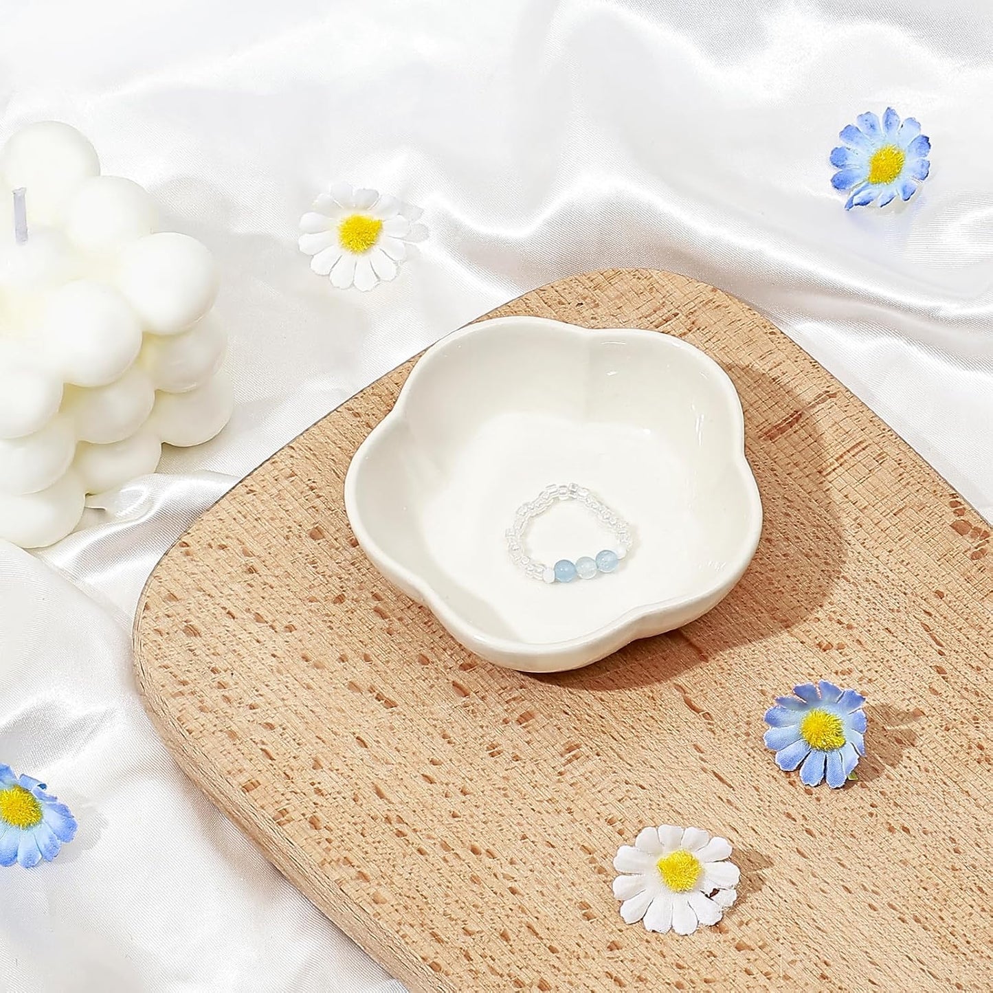 Decorative Plate Tray / Flower Key Holder Bowl for Women