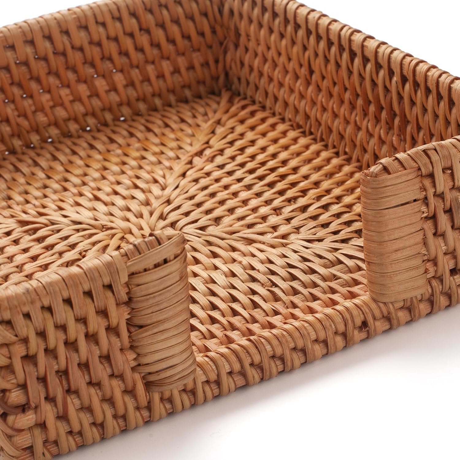 Wicker Napkin Basket / 7.5 x 7.5 x 2.5