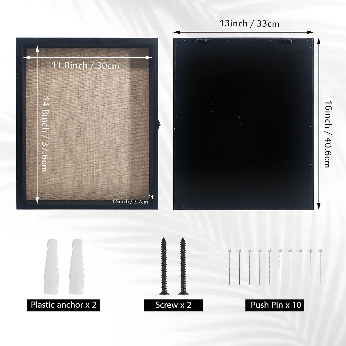 Graduation Shadow Box Frame 13x16,Black | Large Graduation Frames with Glass Window, Metal Lock, Memory Box for