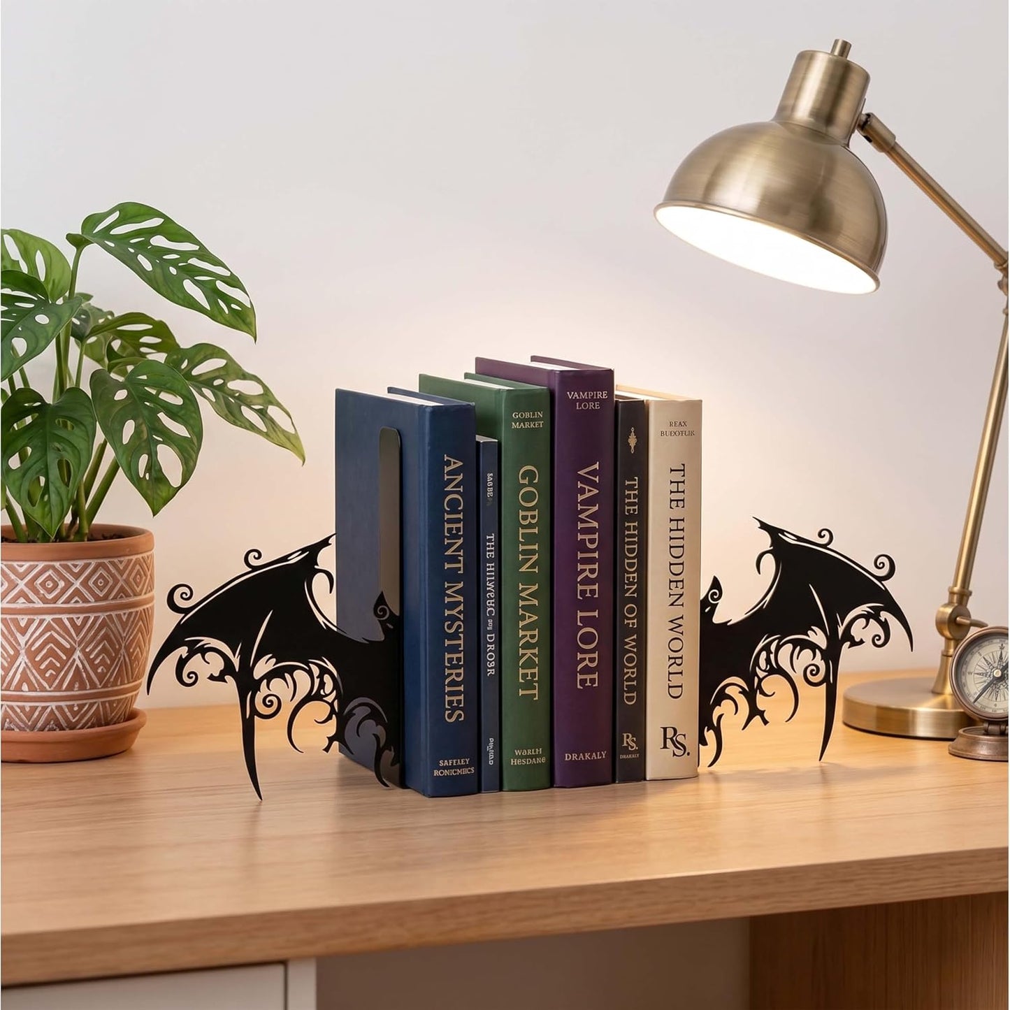 Metal Bat Bookends / Set of 2