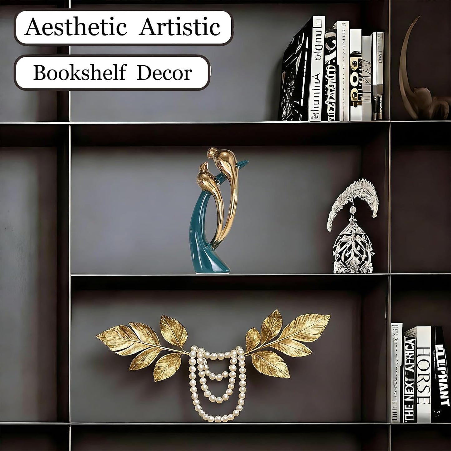 Modern Abstract Art Ceramic Statue Birds Statues Ceramic Birds Figurines Home / Lovebirds / Gold