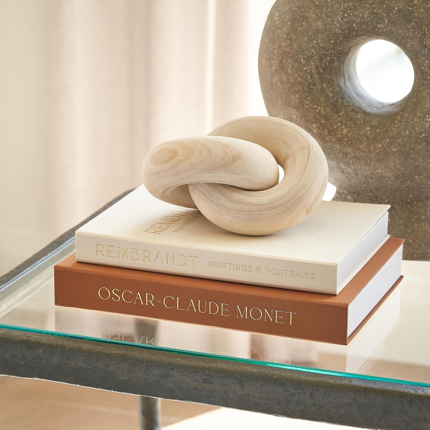 Linen Boxes Coffee Table / Camel-beige / Set of 2