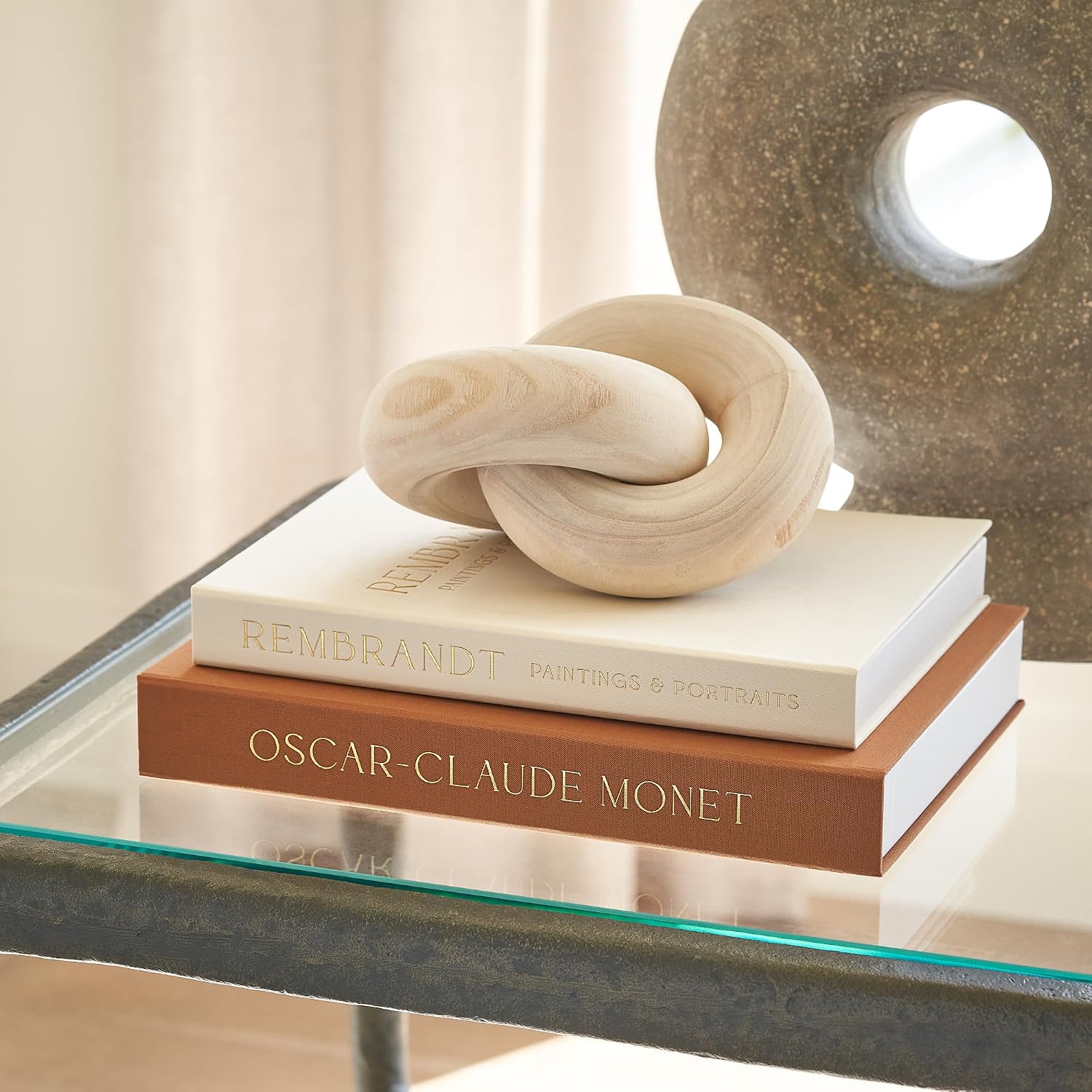 Linen Boxes Coffee Table / Camel-beige / Set of 2