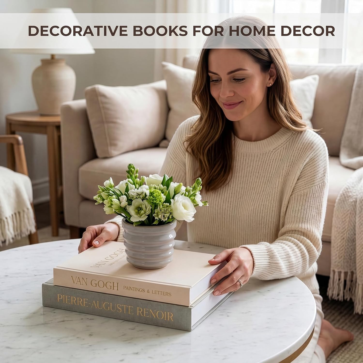 Linen Coffee Table Books / Set of 2
