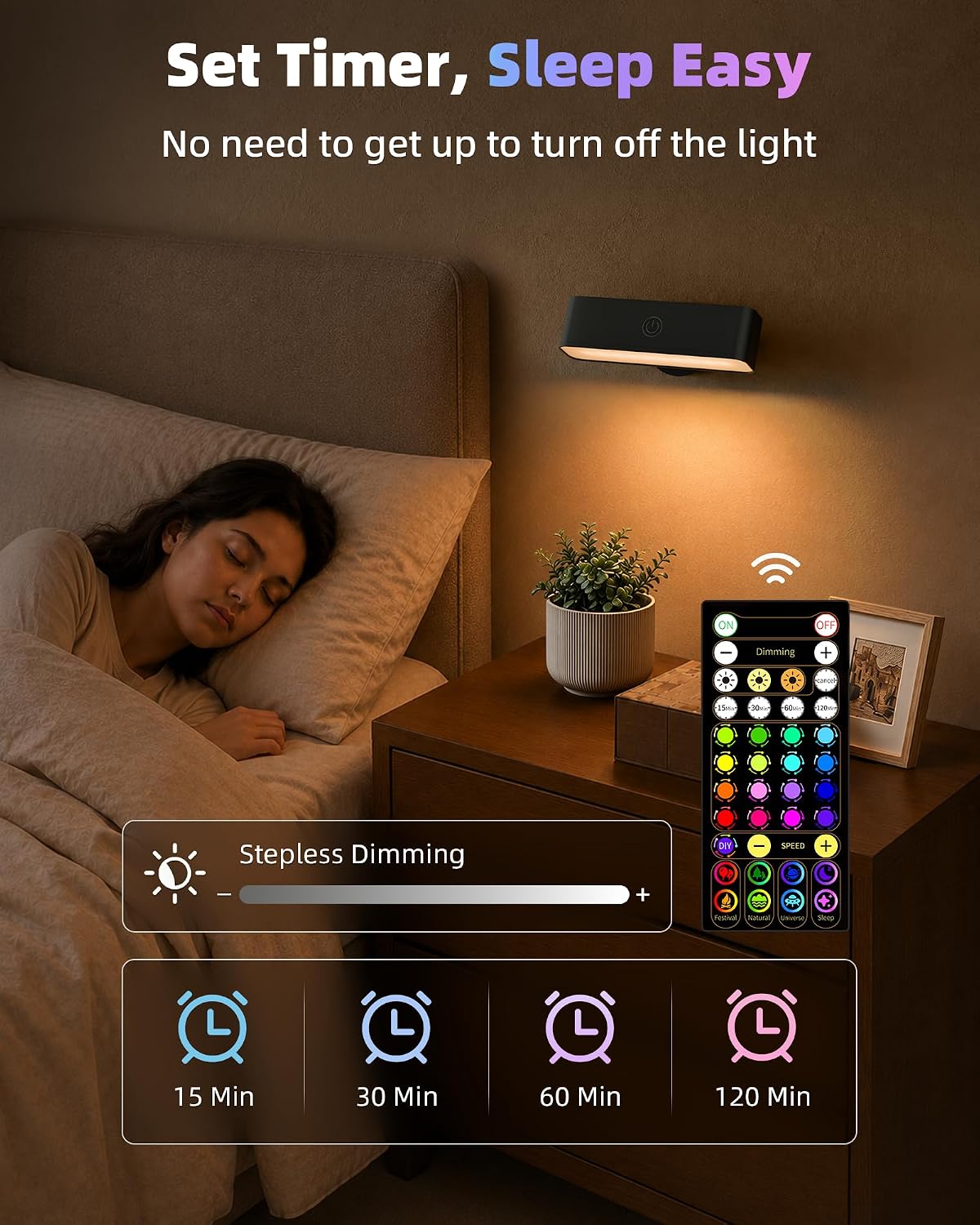 EZVALO Wireless RGB Light Bars, Rechargeable LED Mood Lights with Remote | 80 RGB Colors, Dynamic RGB Effects