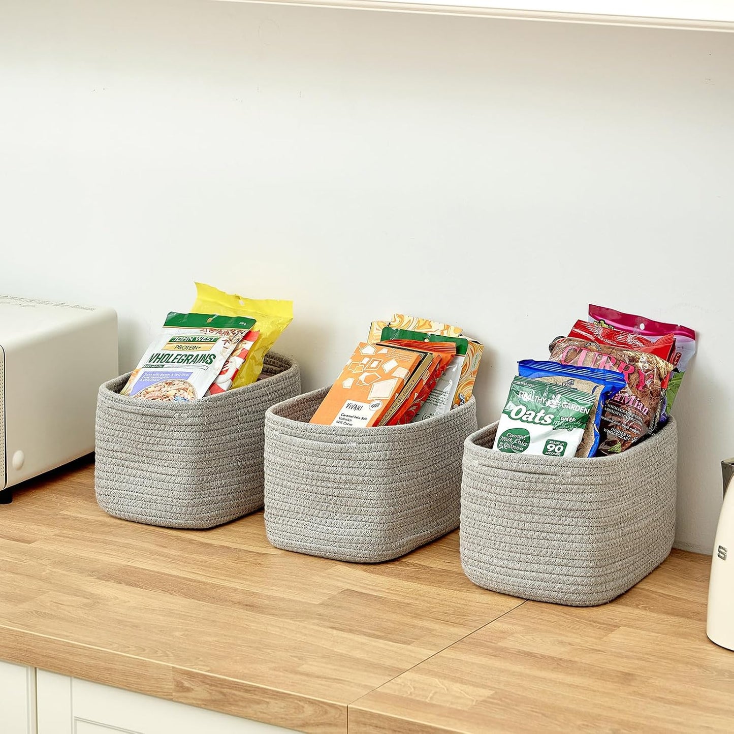Bathroom Storage Basket / Grey / 10.6 x 6.7 x 6.7