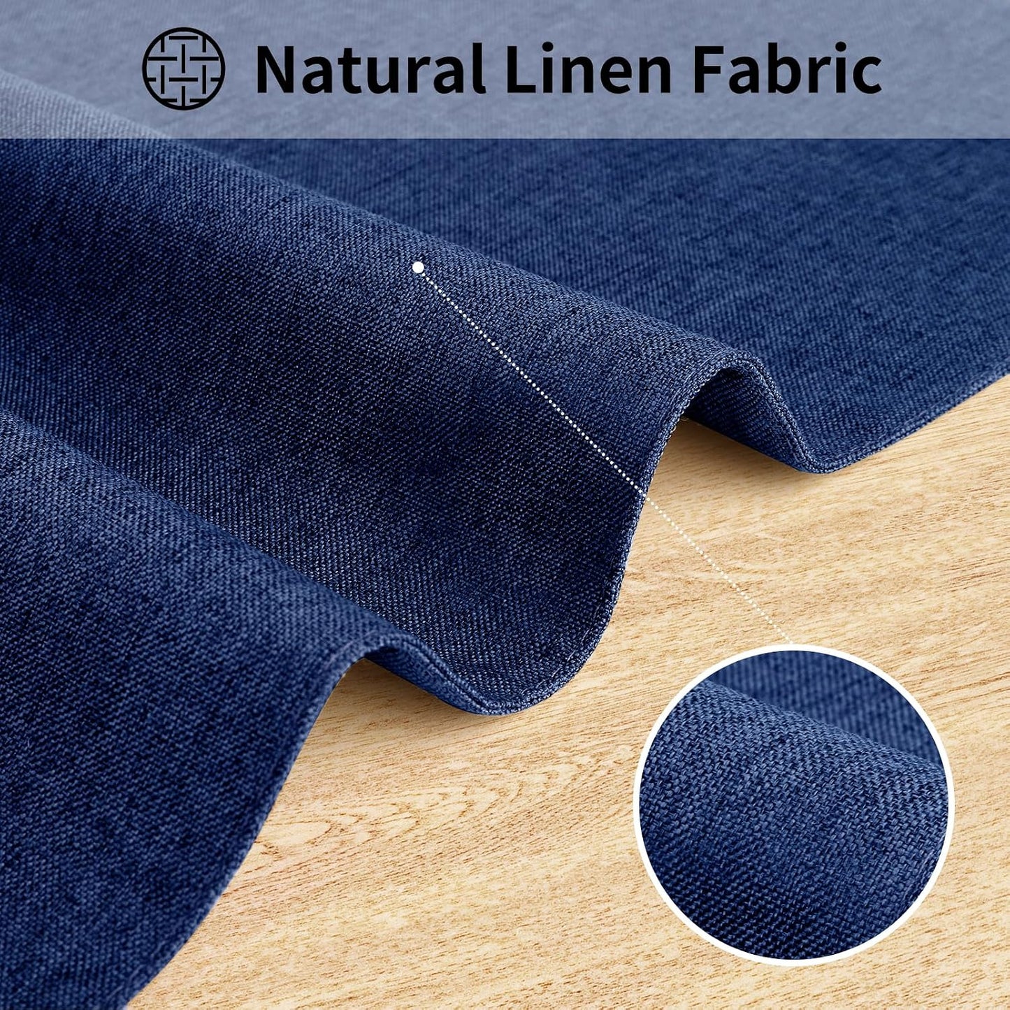 Cloth Placemats, Set of 6 Heat-Resistant Cotton Linen Blend Double Layered Machine Washable Place Mats, Wrinkle Free