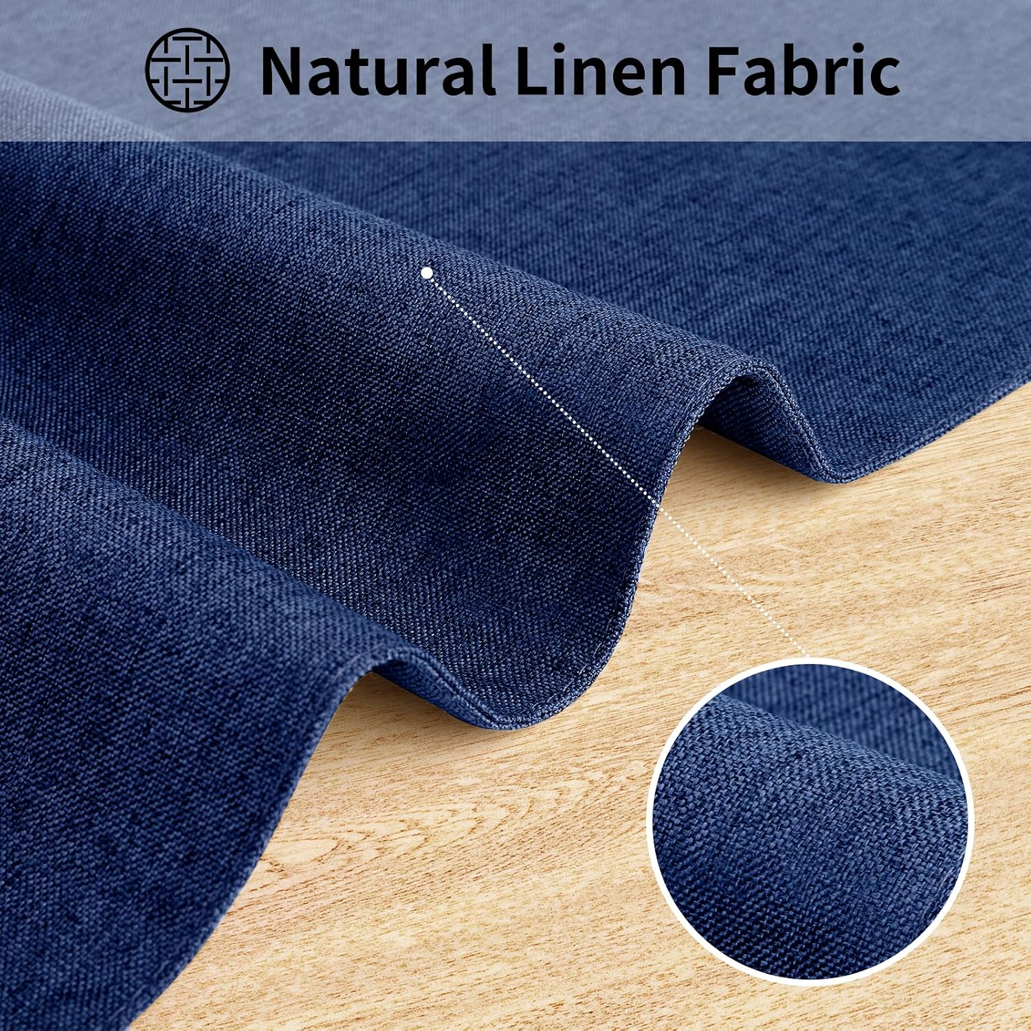Cloth Placemats, Set of 6 Heat-Resistant Cotton Linen Blend Double Layered Machine Washable Place Mats, Wrinkle Free