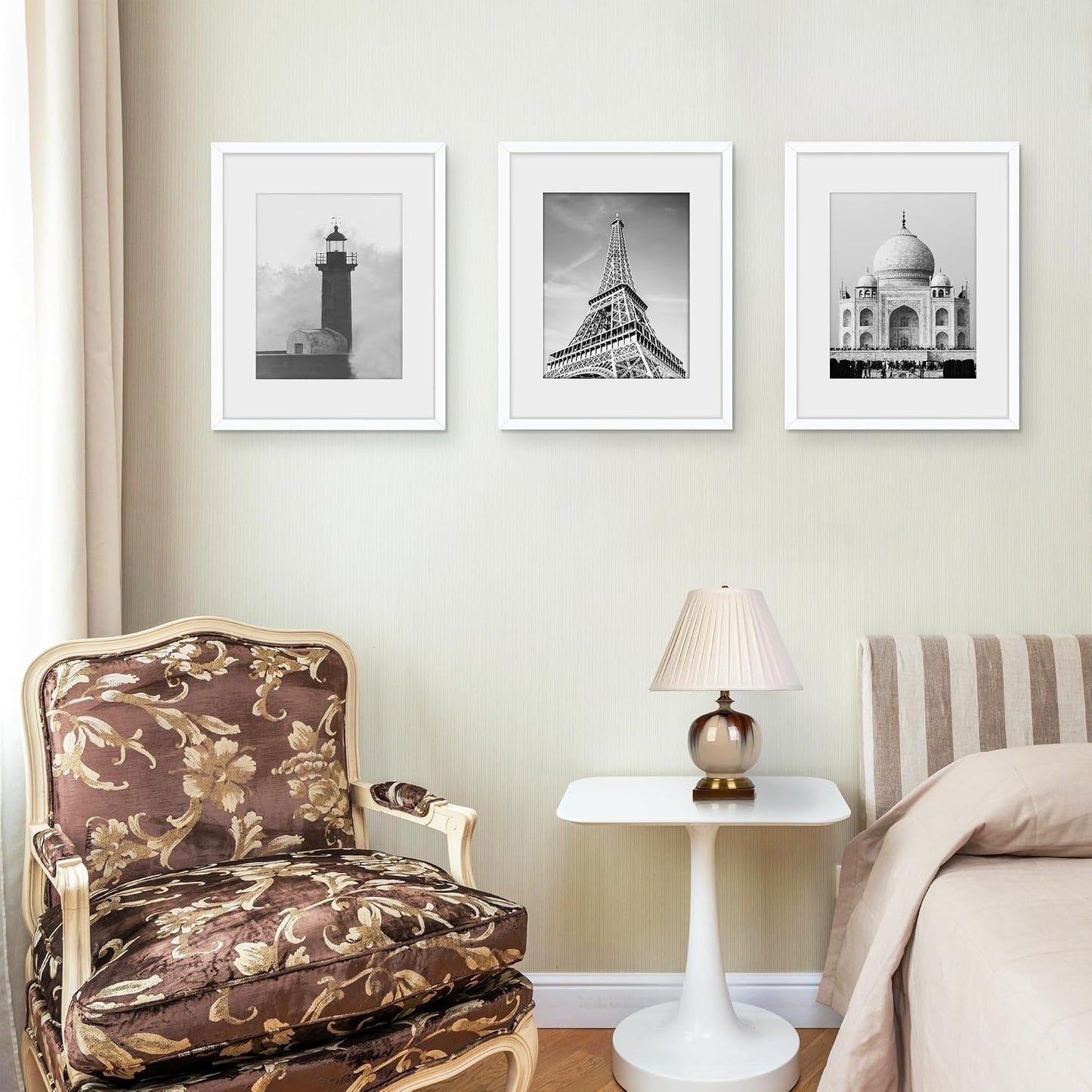 16x20 White Picture Frame, Poster Frame for Wall, 3 Pack | Fits 11x14 Photos With Mat or 16x20 Without Mat, Vertical or