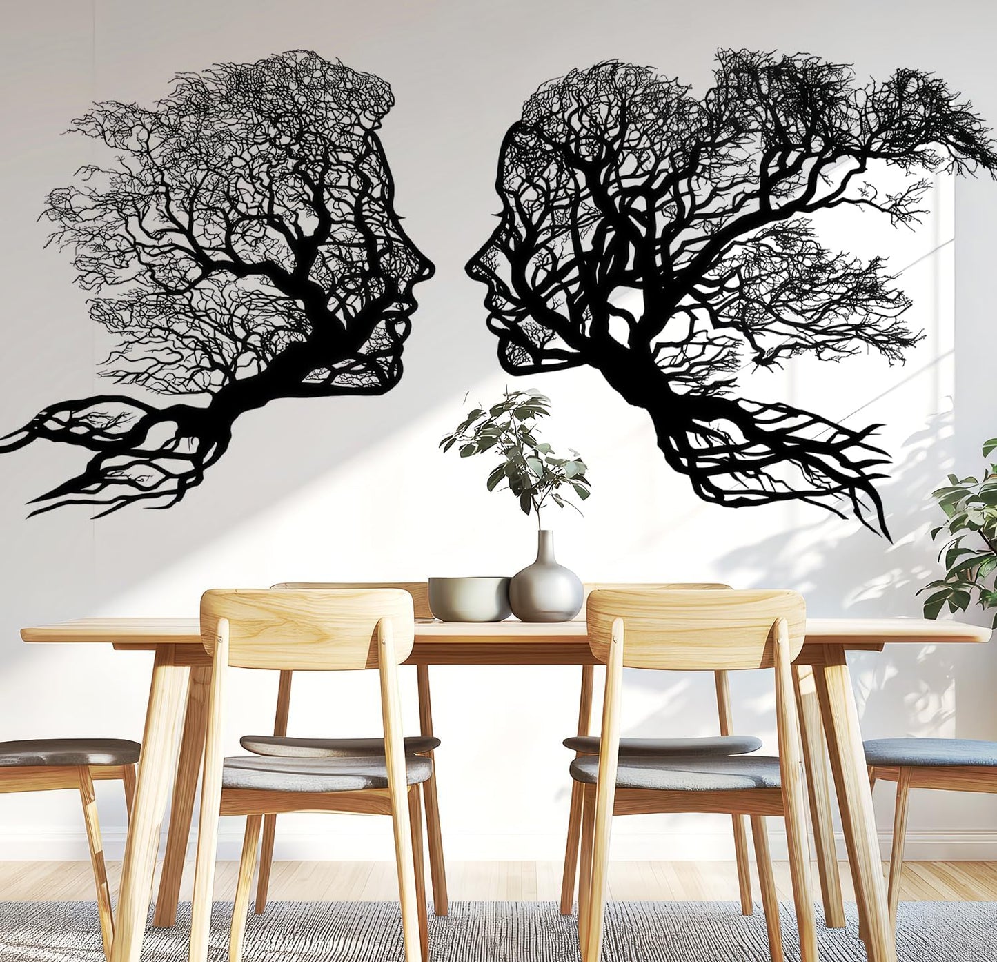 Man Woman Face Wall Stickers / Tree