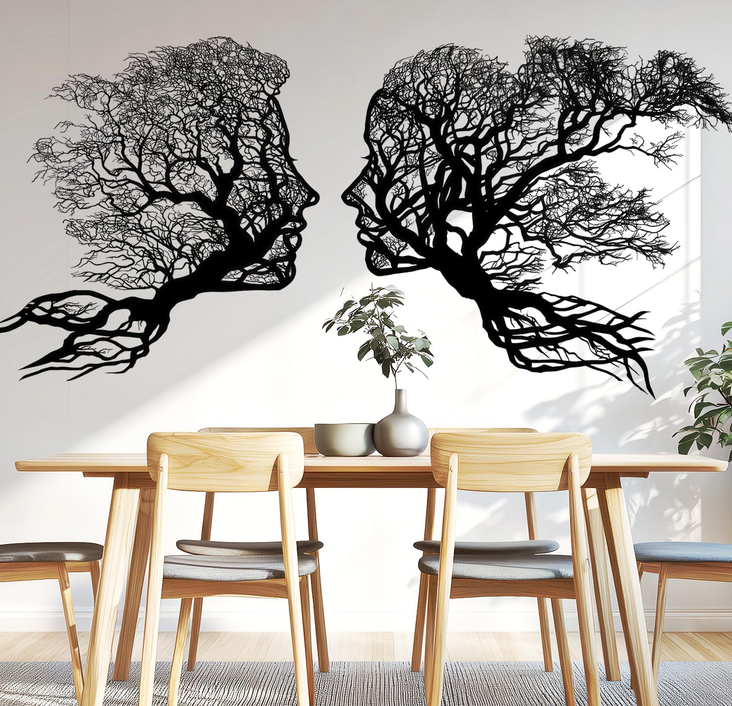 Man Woman Face Wall Stickers / Tree
