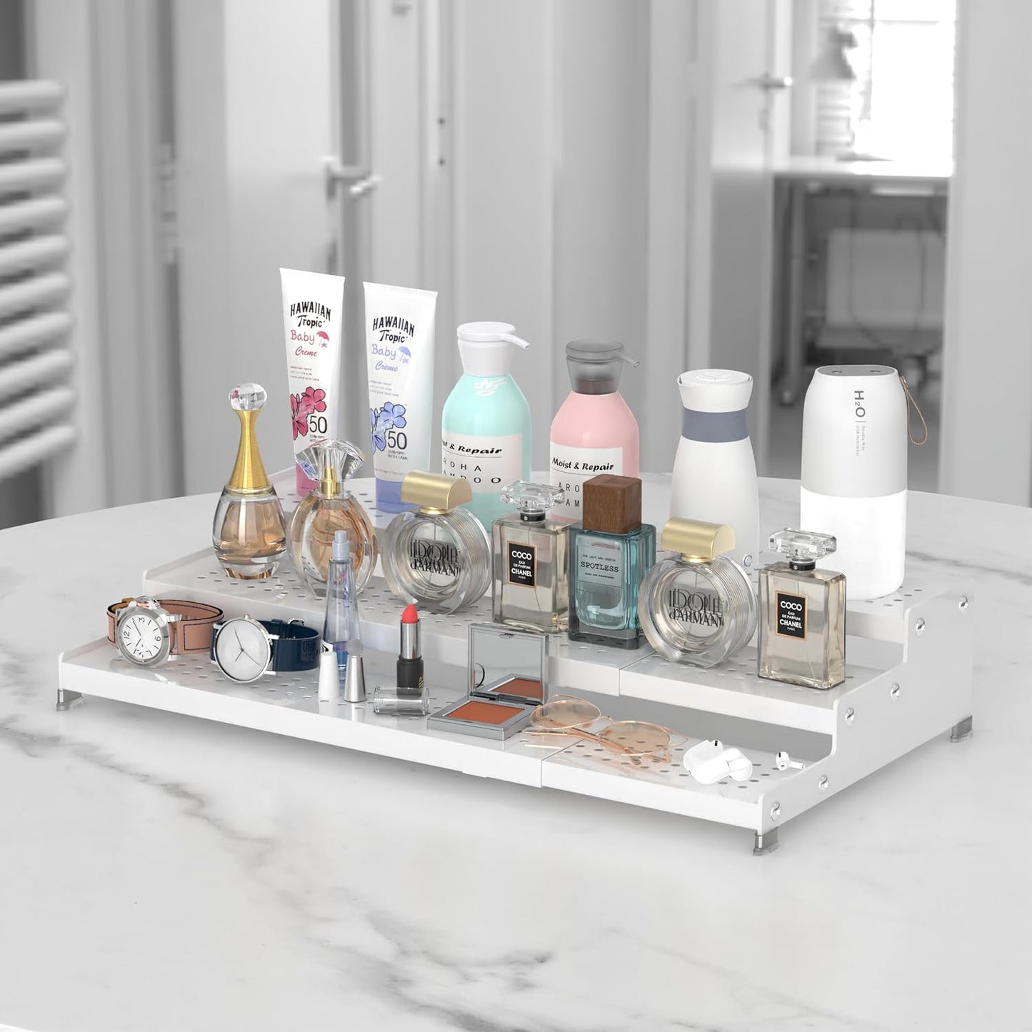 Jojocross Spice Rack Organizer for Cabinet, 3 Tier Expandable Shelf, Great for Kitchen Cabinets, Cupboard,Pantry and