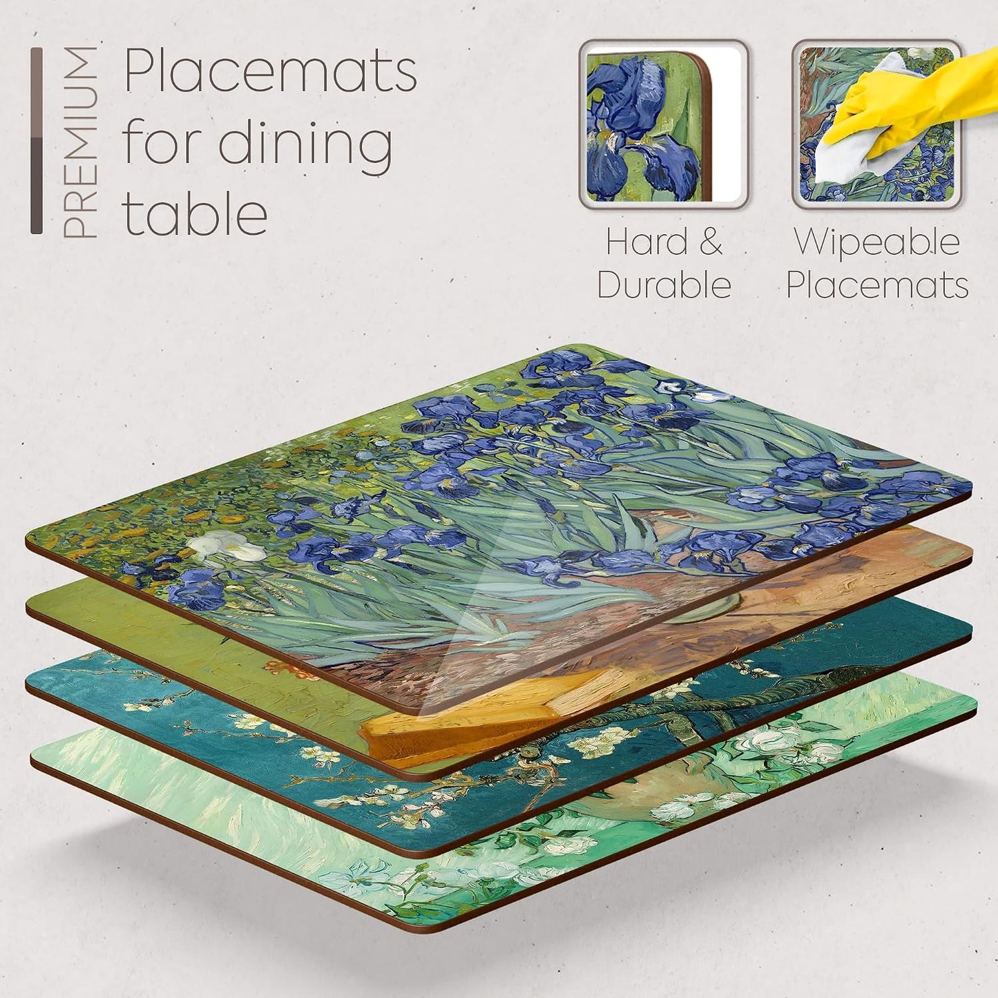 Free Matching Drink Coasters Van Gogh / Set of 4