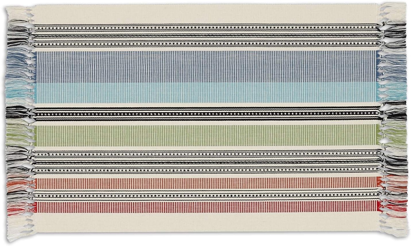 DII Variegated Tabletop Collection, Placemat Set3x19, Mediterranean, 6 Piece