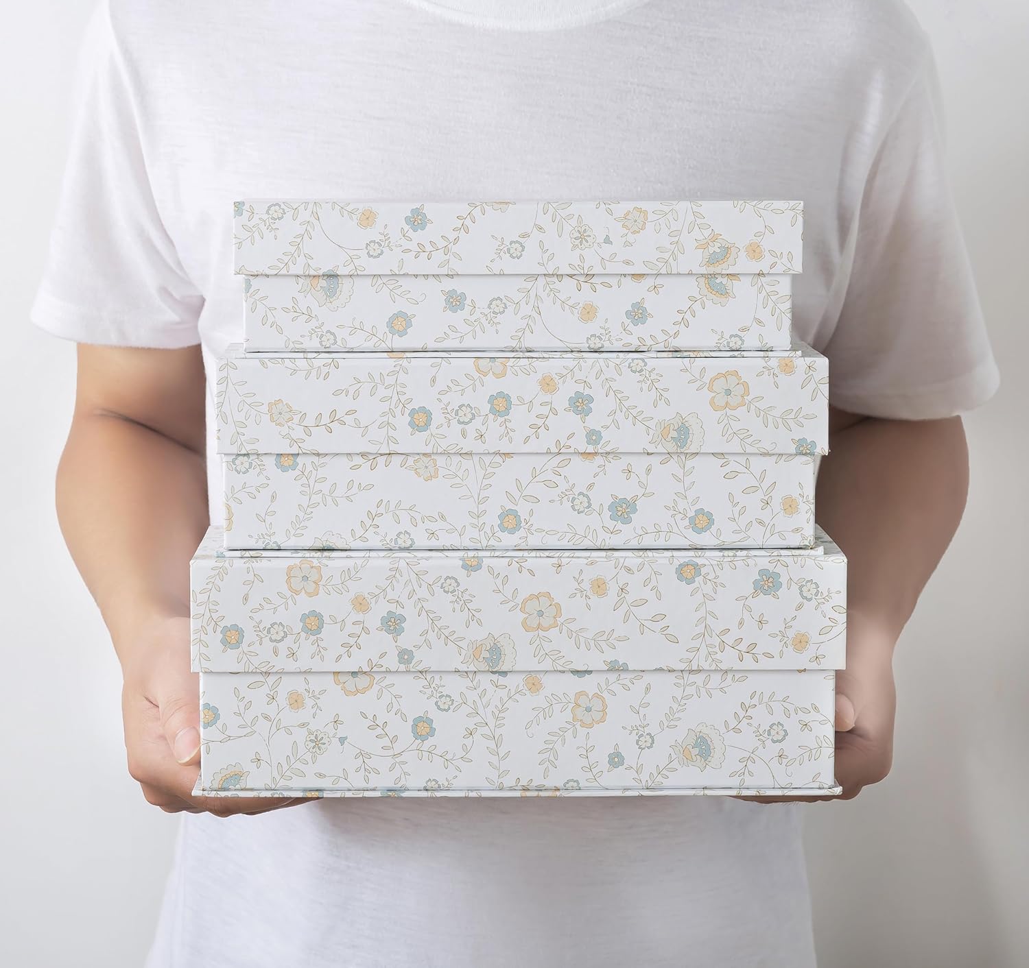 Memory Keepsake Boxes / Ivory Lace / Set of 3