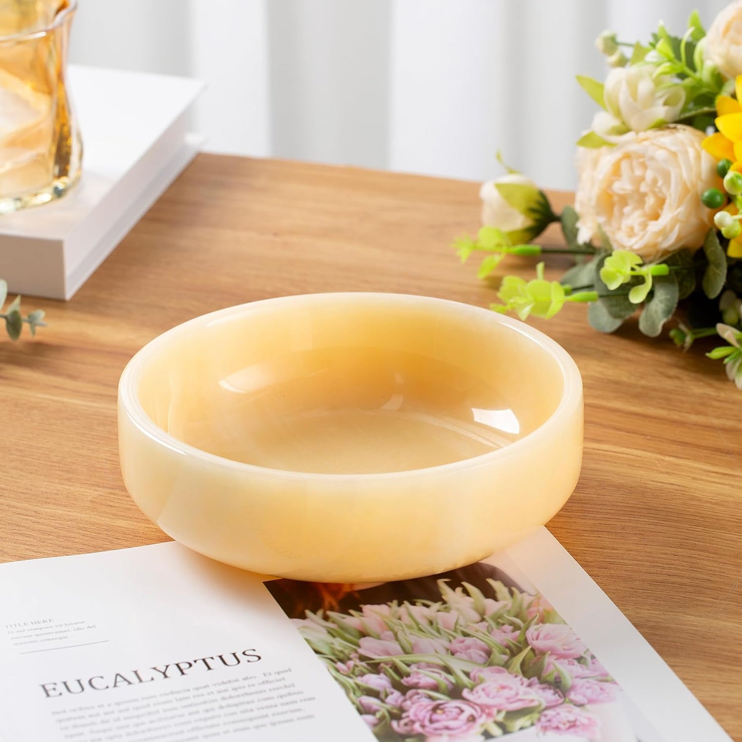 Topazite Decorative Bowl / Natural / 6.29 Inch