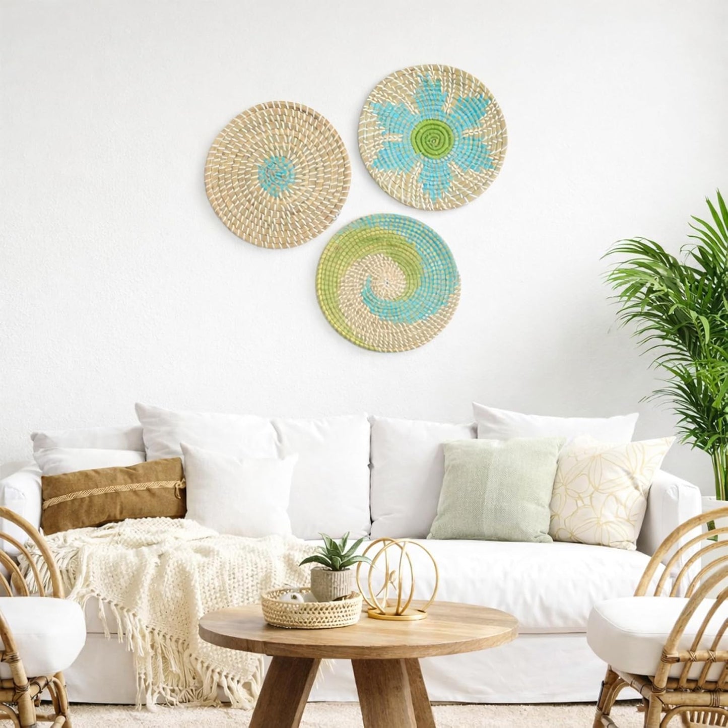 Boho Basket Wall Decor / Set of 3