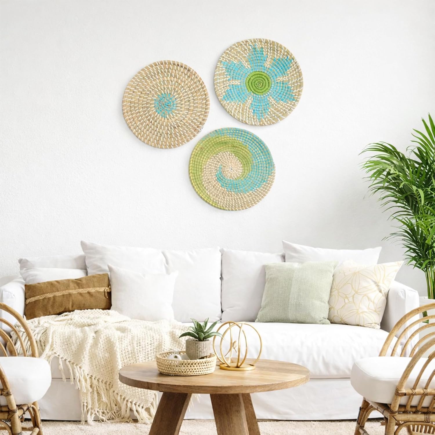 Boho Basket Wall Decor / Set of 3