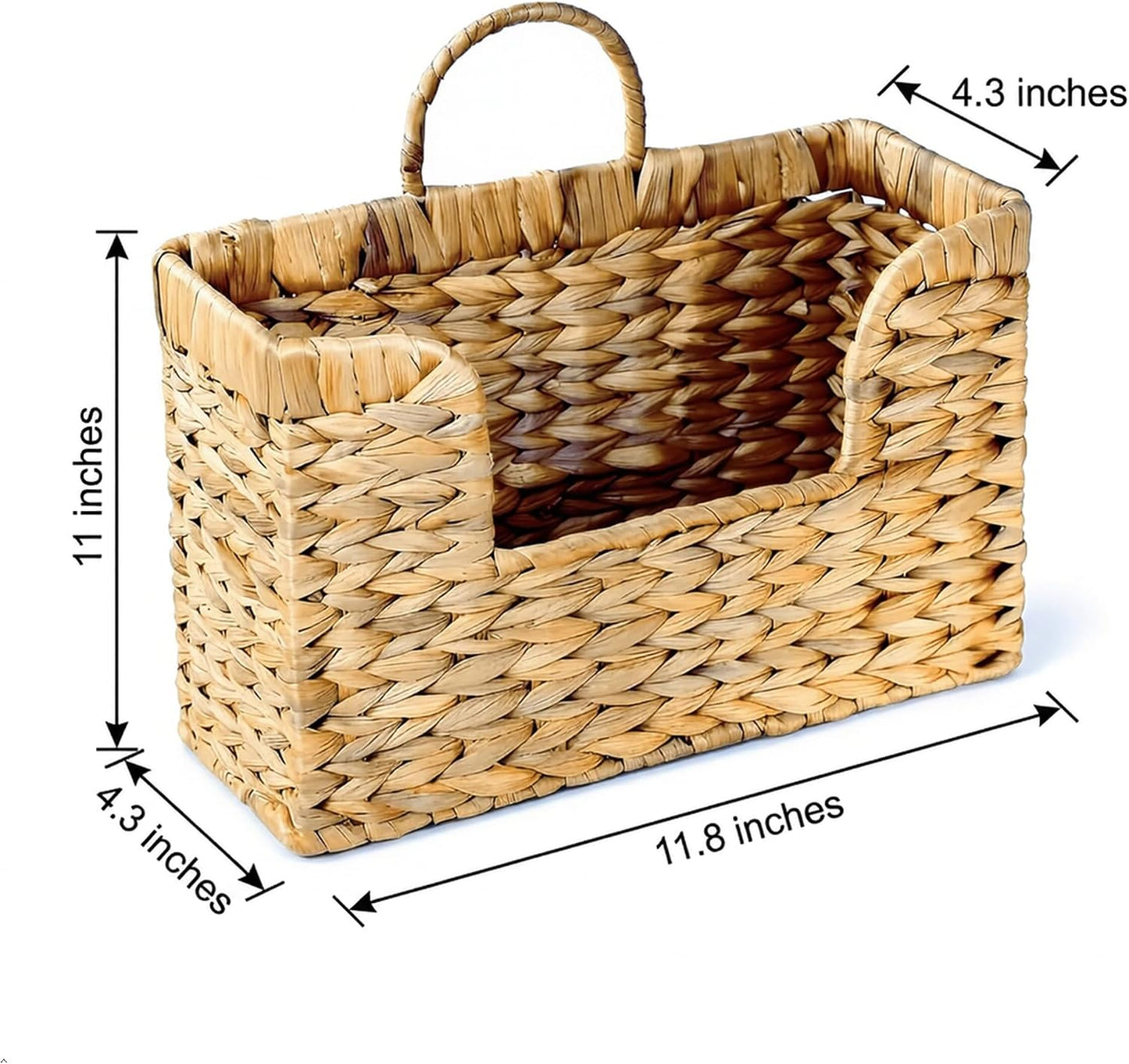 Wall Mounted Woven Magazine Basket