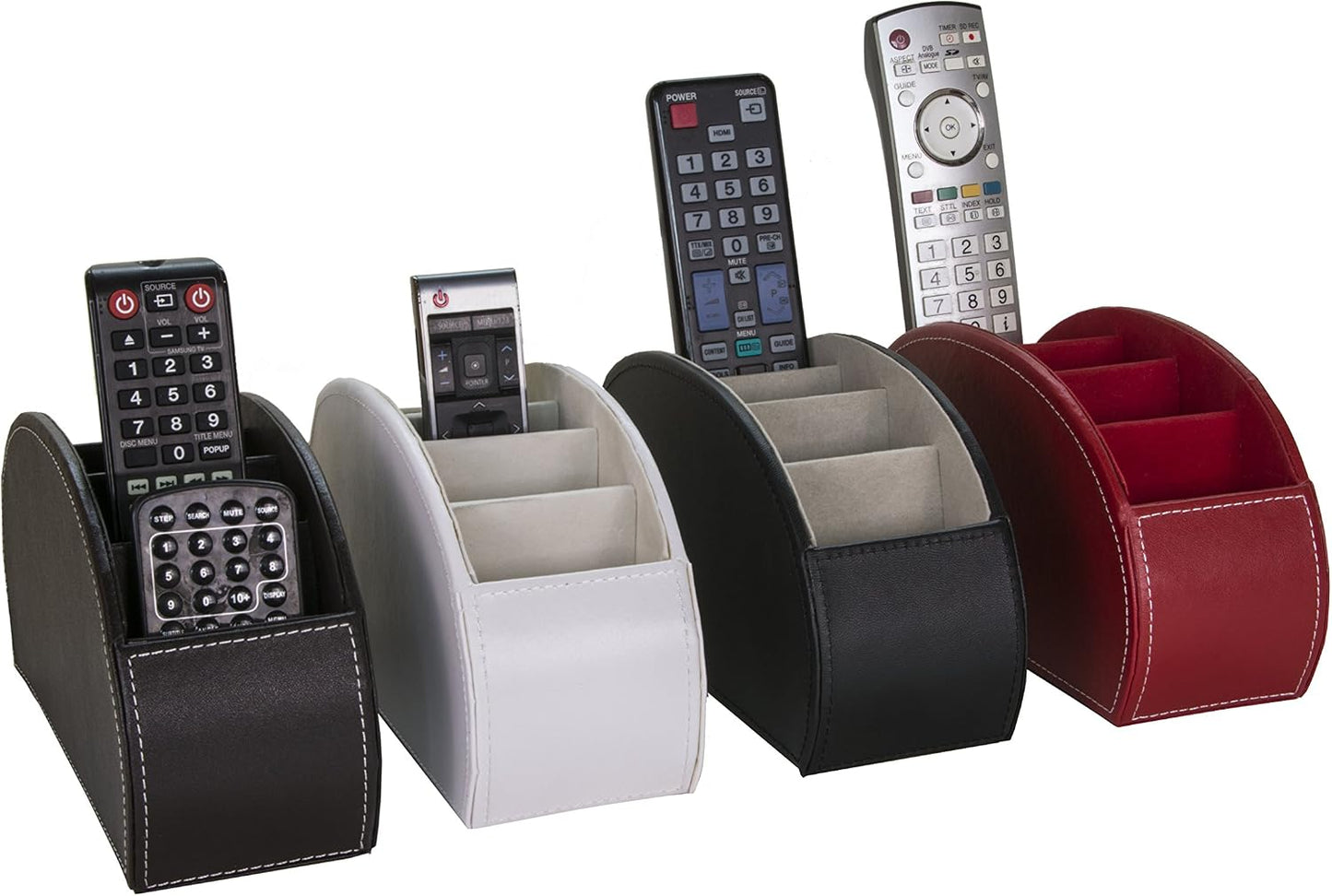 Osco Faux Leather 5 Part Remote Organiser - Brown, BPURO1