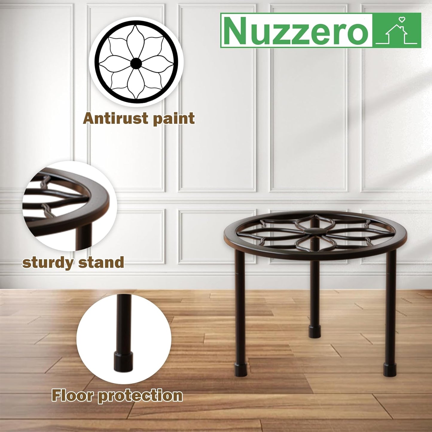 Metal Plant Stand Indoor Outdoor,Indoor Plant Stands for patio rust proof,Heavy Duty Flower Pot Stands for Multiple