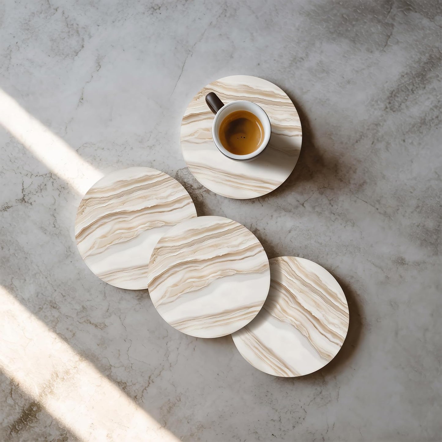 Holder / Modern Marble Look / Sand Marble 2 / Set of 6