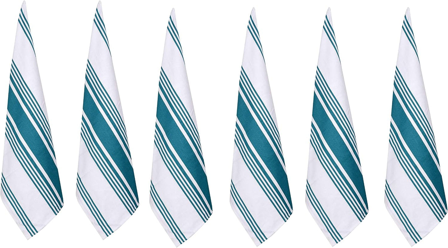 Urban Villa Kitchen Towels Cotton Dish Towels 20”x30” (Set of 6) Teal