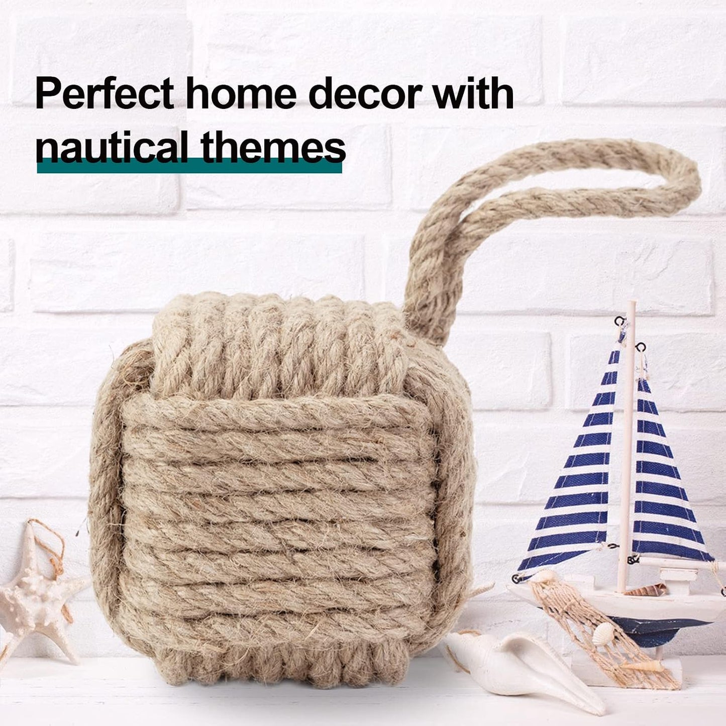 Jute Weighted Interior Doorstop / Jute Knot 5