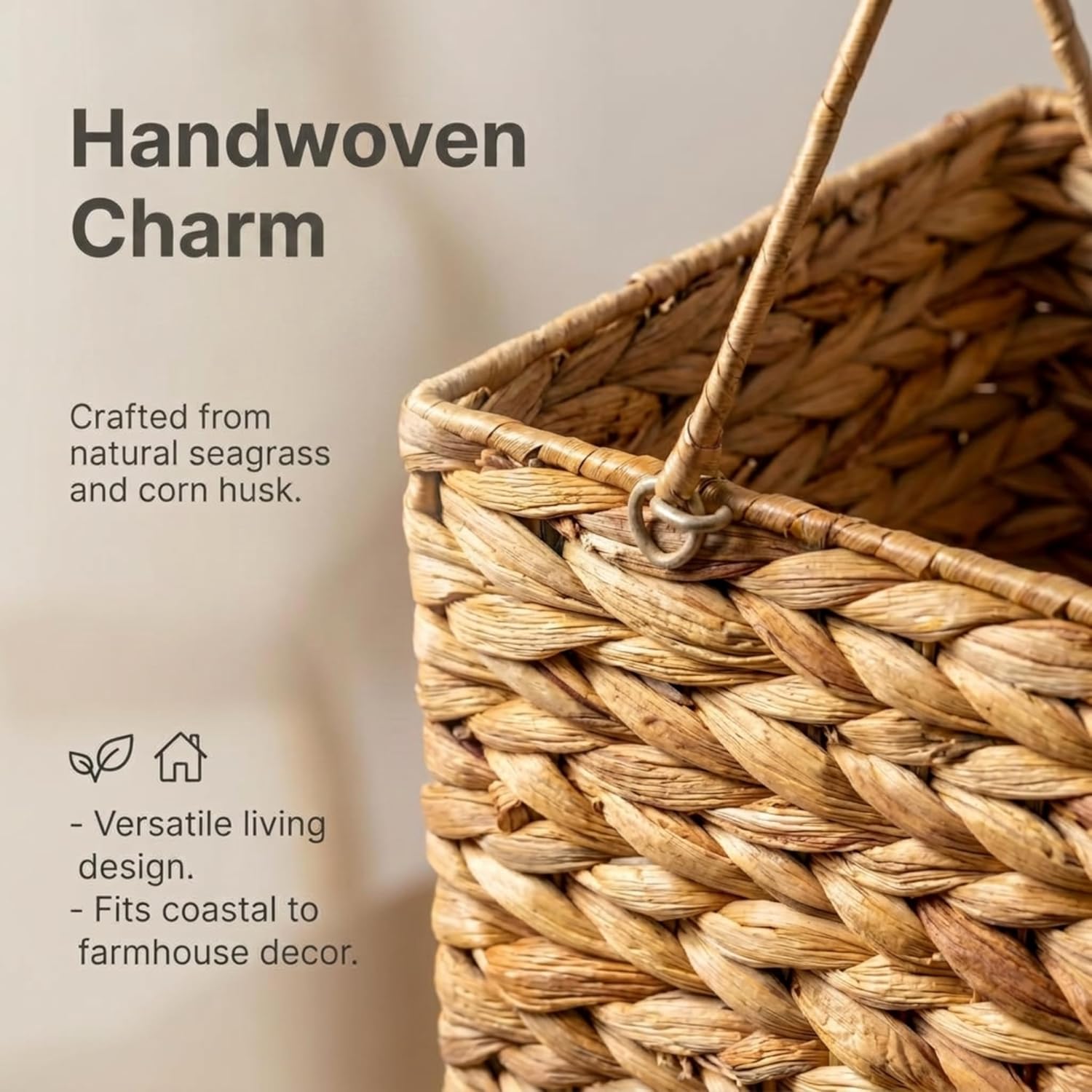 Wicker Stair Basket / Water Hyacinth