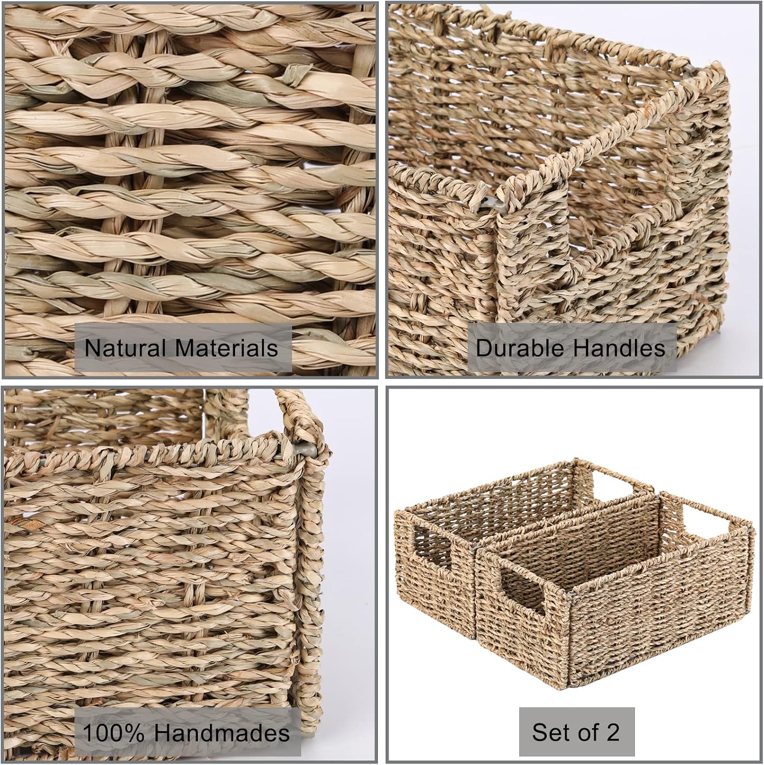 Wicker Storage Basket / Natural / Set of 2