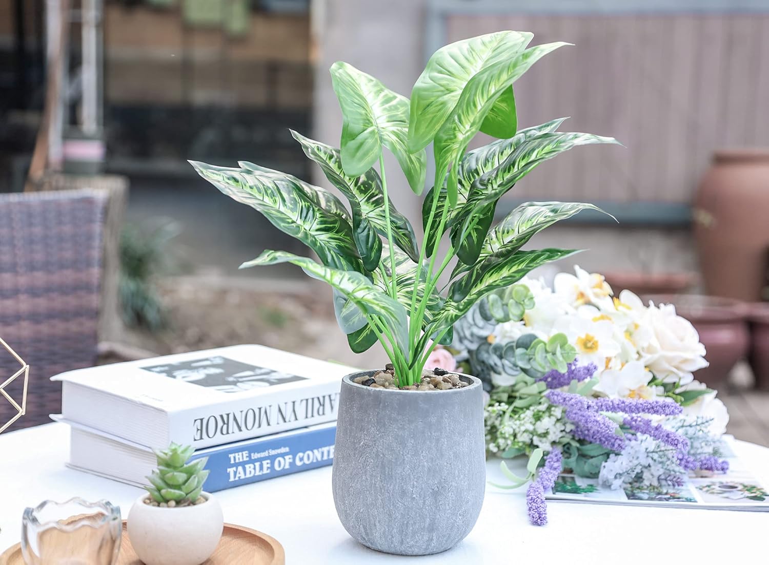 16'' Fake Plants Artificial Potted Greenery Faux Plants