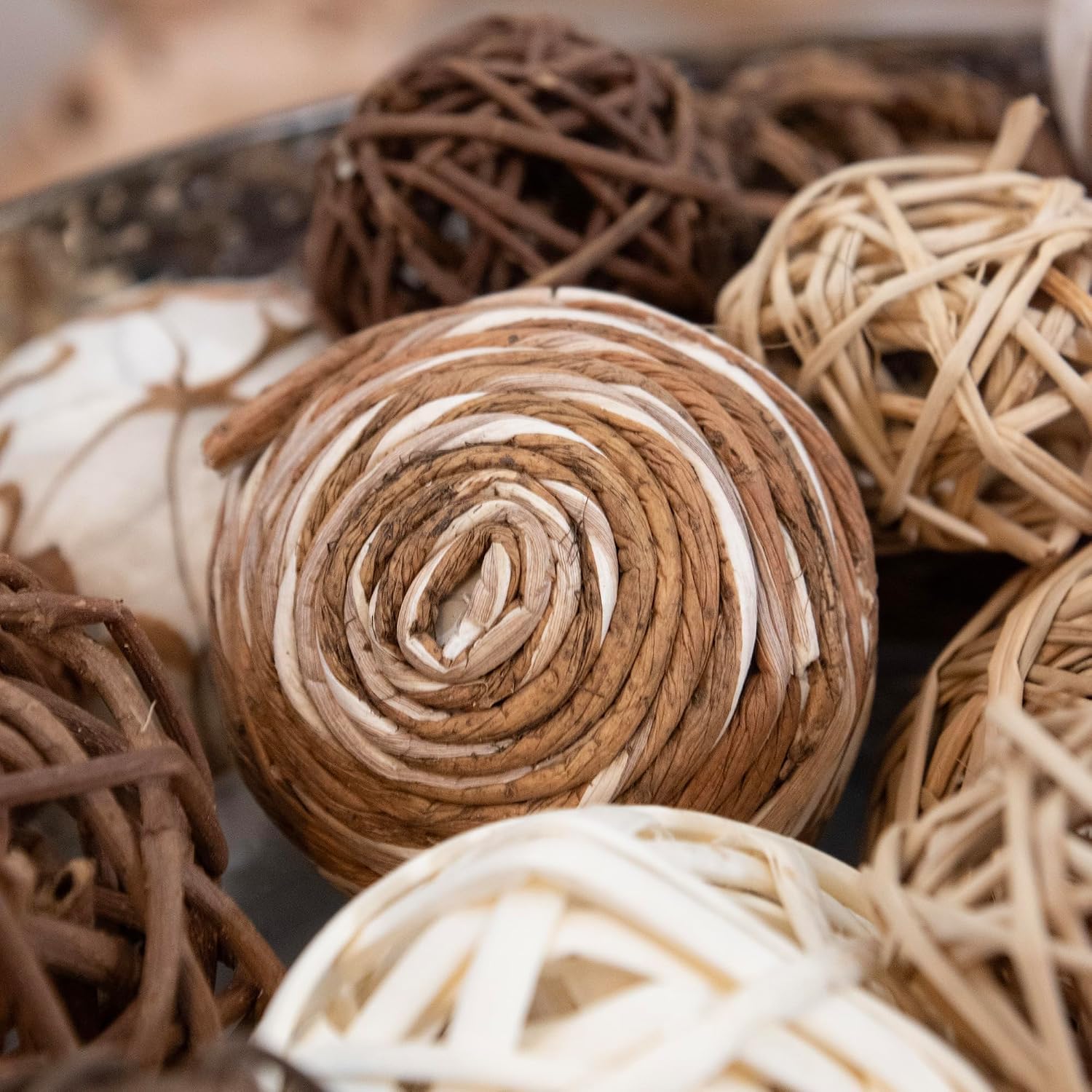 Decorative Balls Bag Bowl Filler Home Decor / Beige