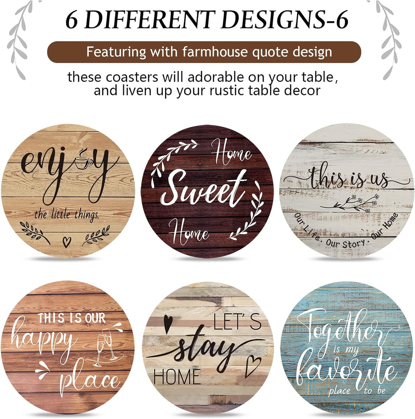 Holder 4'' Funny Decoration / Farmhouse Color / Set of 6