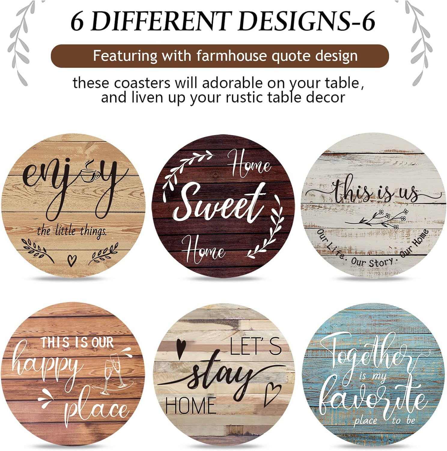 Holder 4'' Funny Decoration / Farmhouse Color / Set of 6