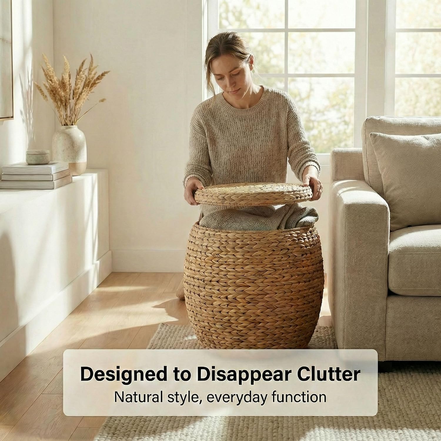 Multipurpose Woven Storage Basket / Natural