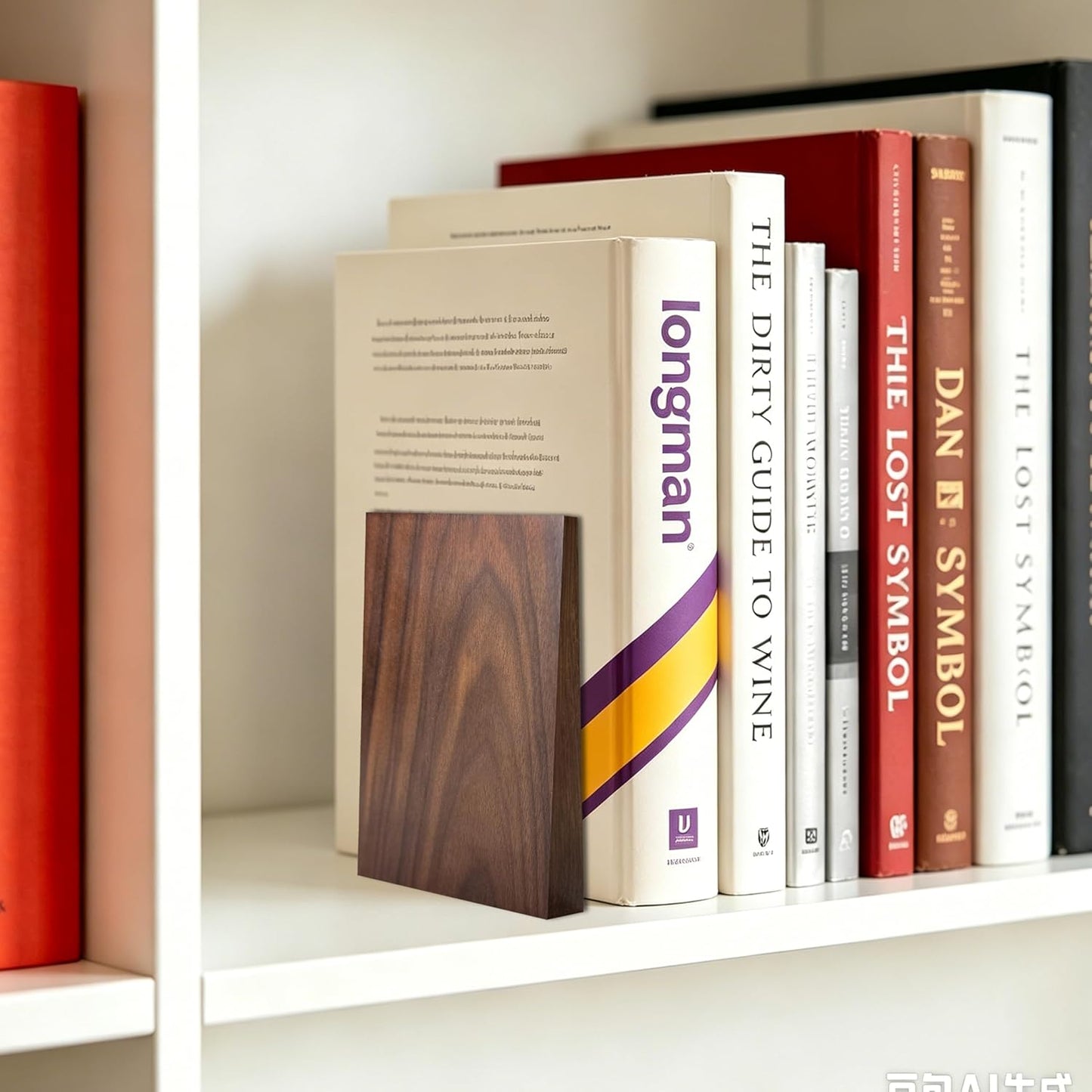 Walnut Book Ends Hold Heavy Books- in Wood Bookends / Small-walnut 5.9in Tall / 6 x 5 x 4