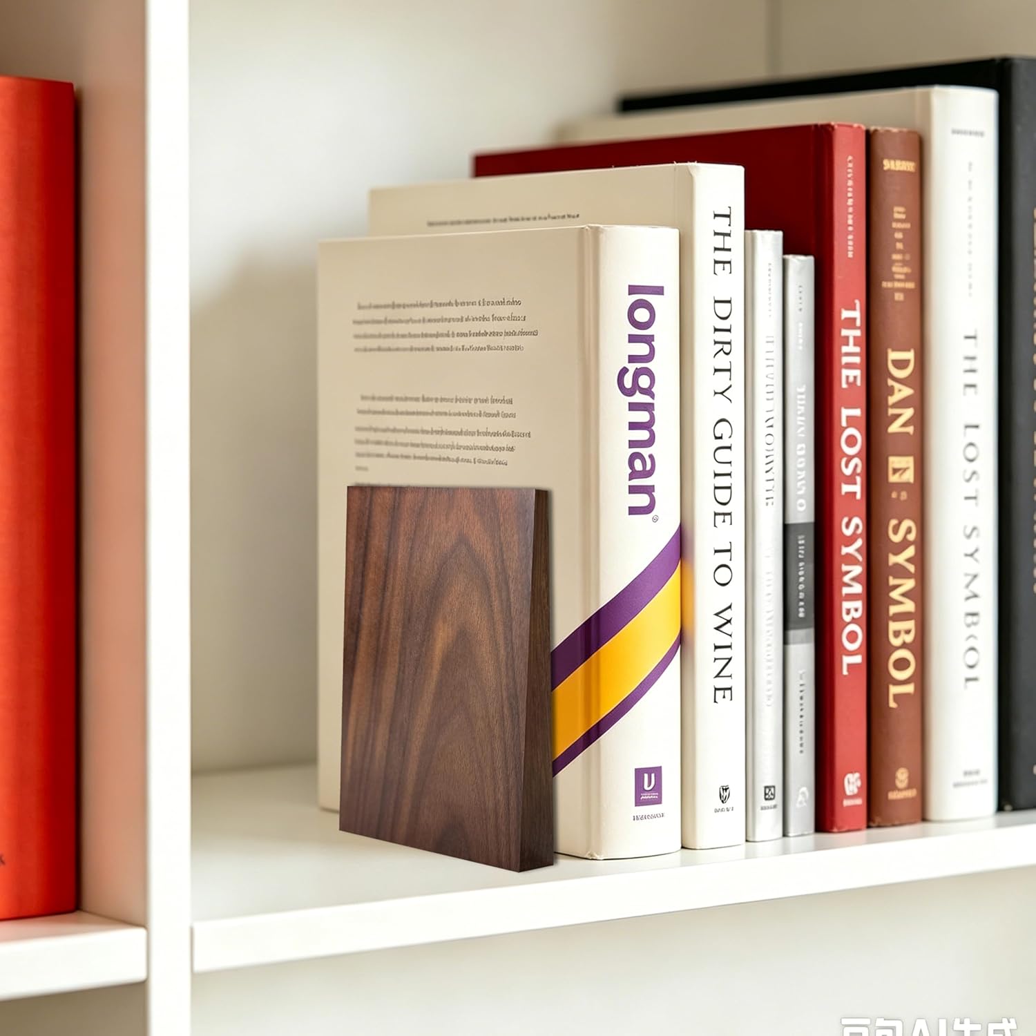 Walnut Book Ends Hold Heavy Books- in Wood Bookends / Small-walnut 5.9in Tall / 6 x 5 x 4