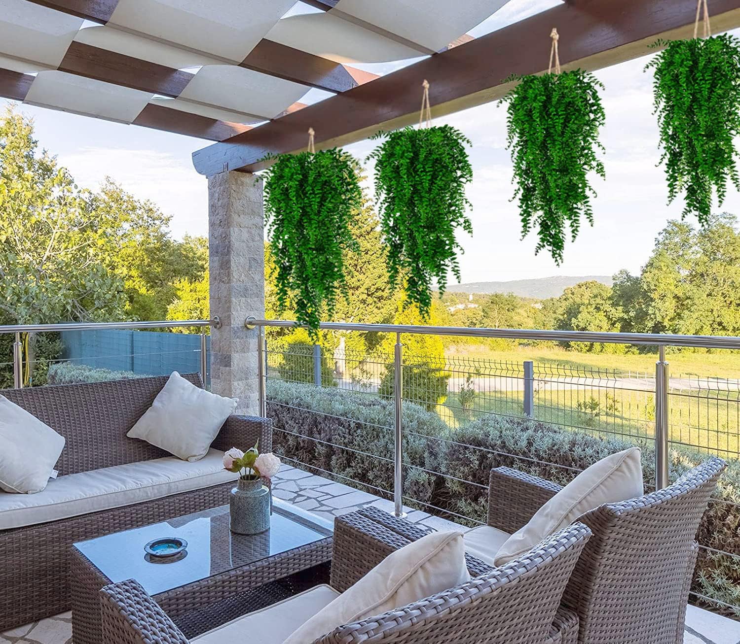Artificial Hanging Plants Fake Hanging Plant Fake Plants Faux Fern Ivy Vines / Ferns / Set of 4