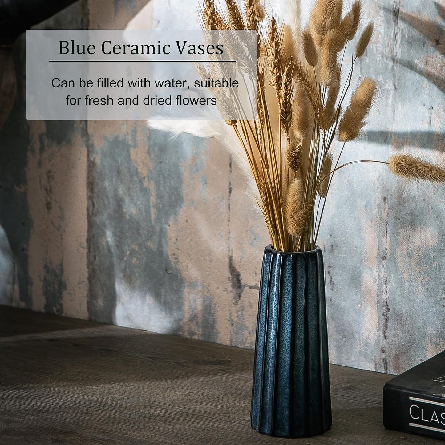 Ceramic Vase / Modern Vases / Blue / Set of 3