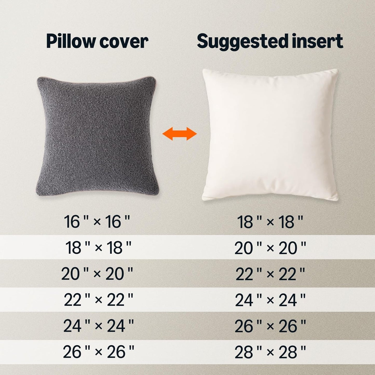 Boucle Throw Pillow Covers / Grey / 18 x 18 / Set of 2