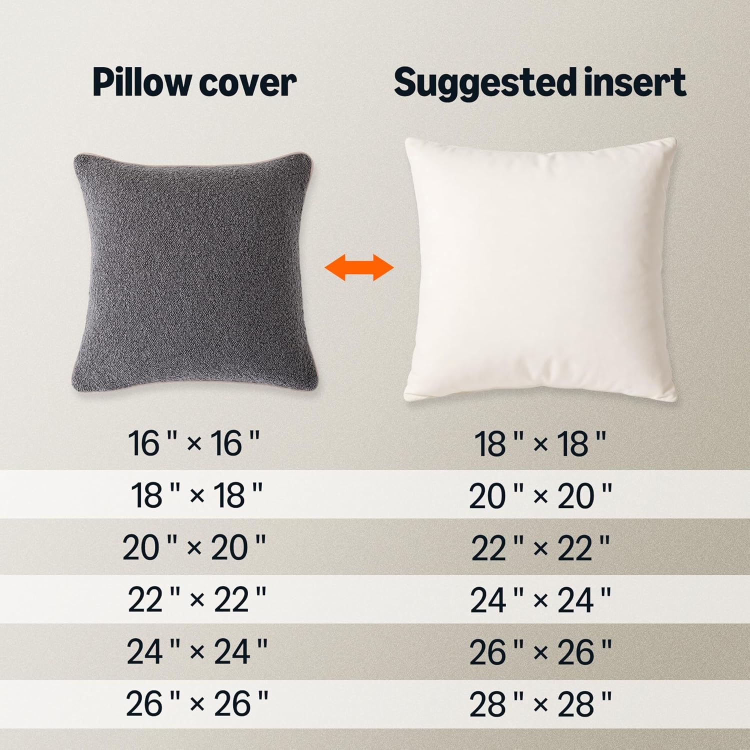 Boucle Throw Pillow Covers / Grey / 18 x 18 / Set of 2