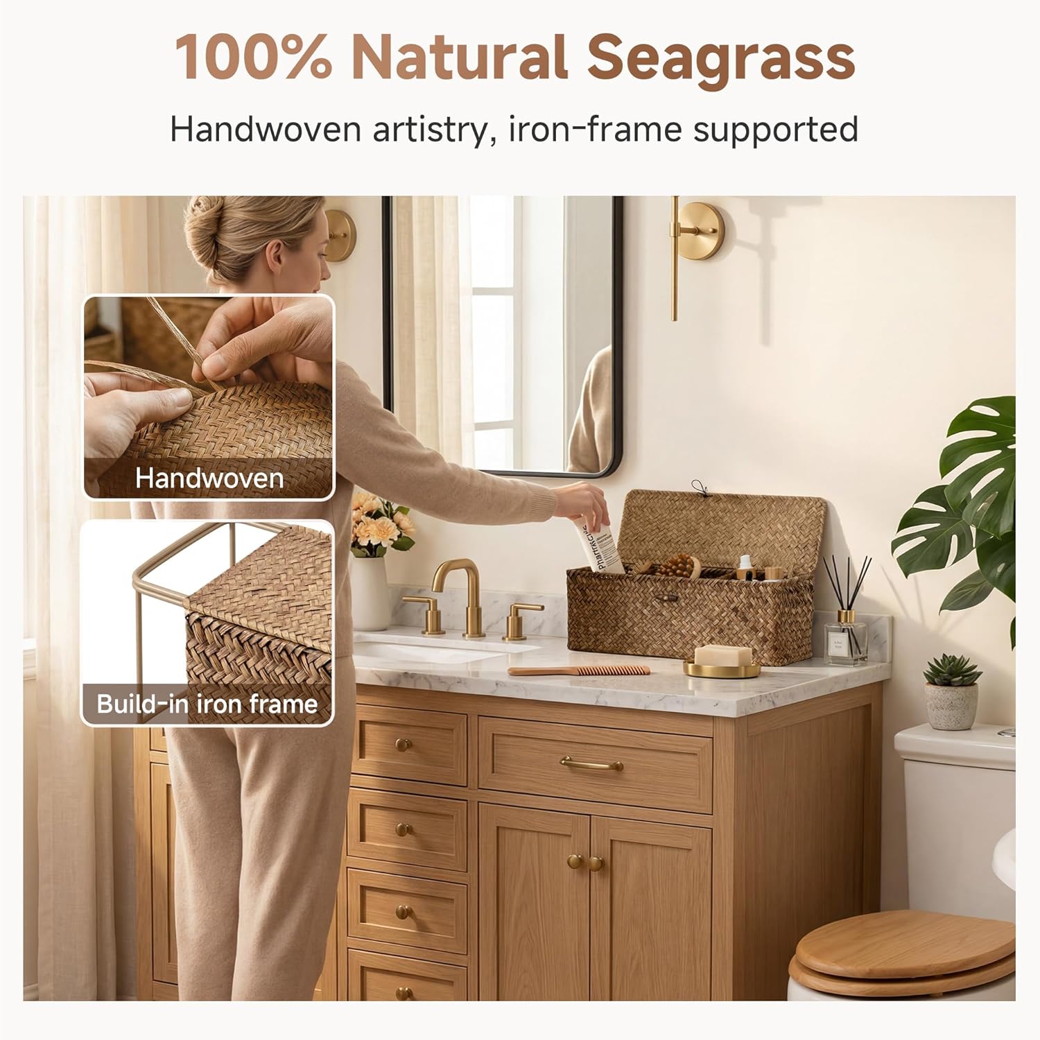 Large Wicker Baskets / Natural