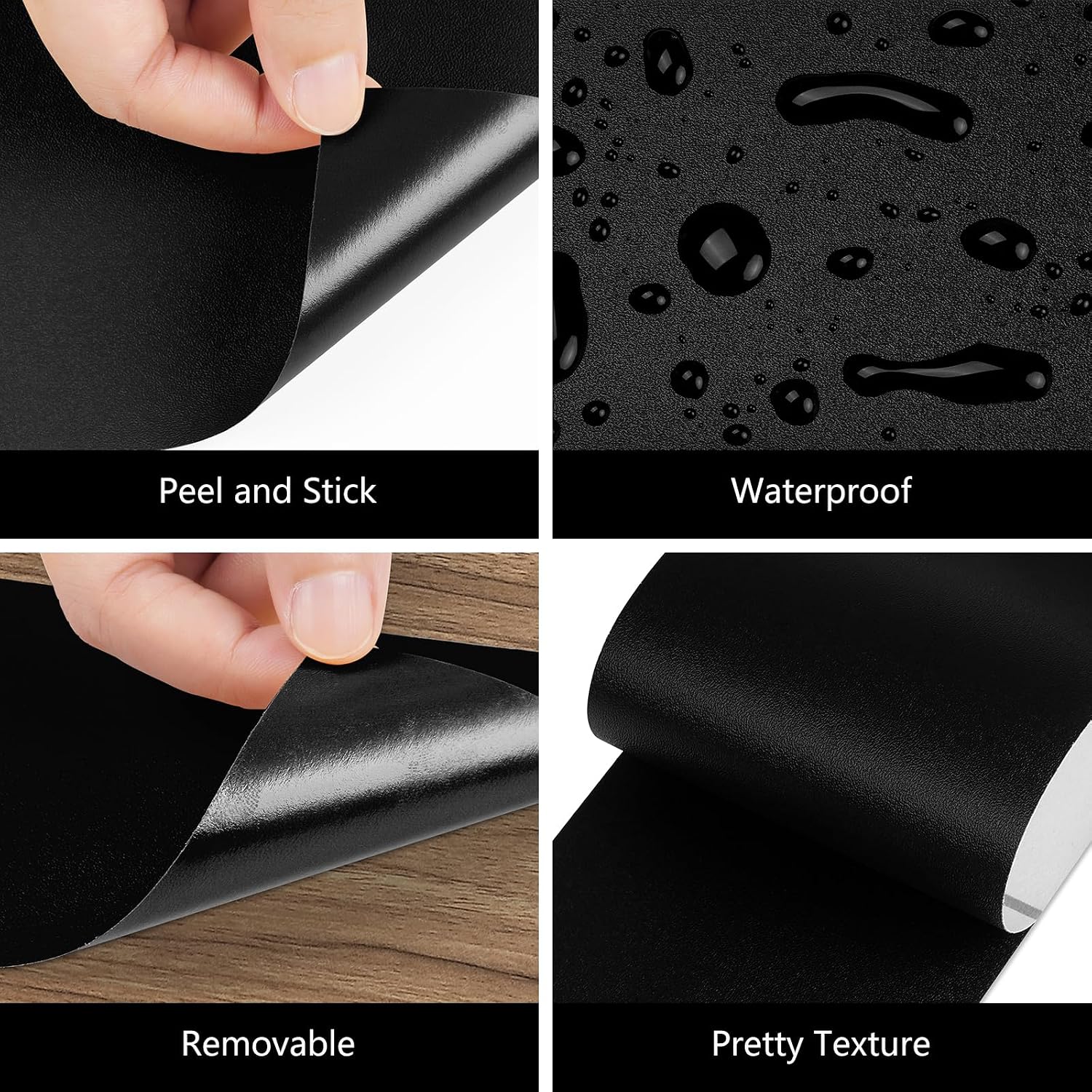 ft Wallpaper Border Peel and Stick Wall Border Trim Tape / 3 x 600 / Black