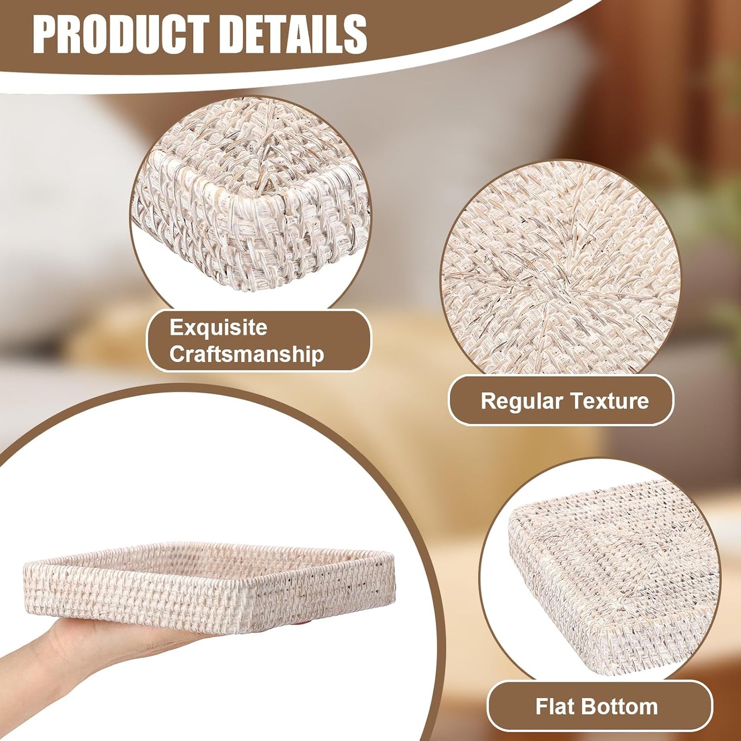 Small Remote Basket / White / 8.1 x 1.5 x 8.1
