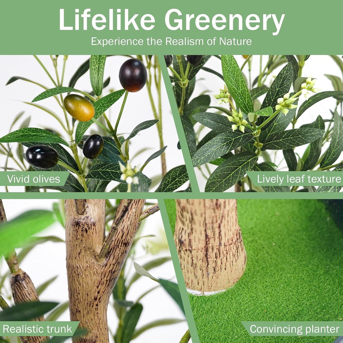 Planter / Lifelike Plants / Olive / 6 Inch