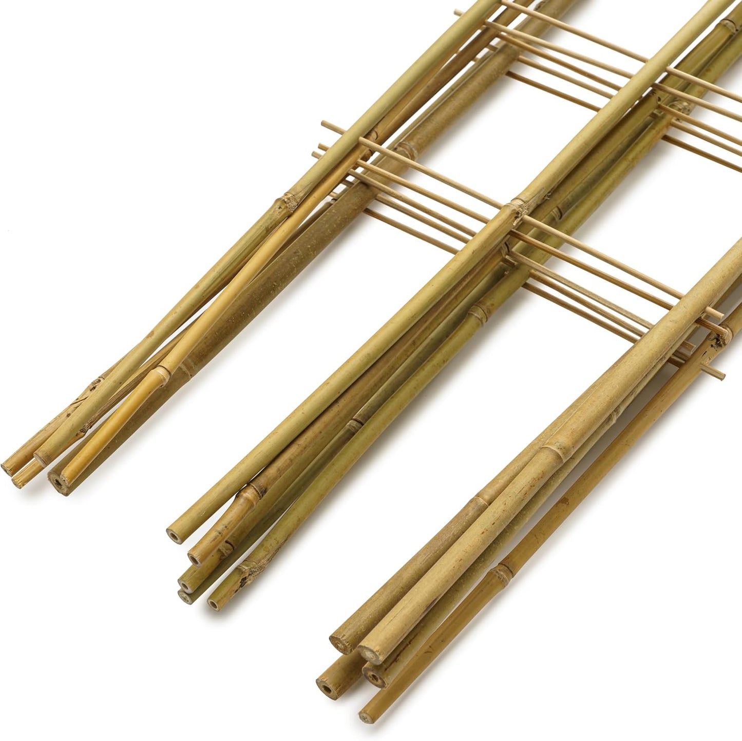 3 Pack 4 Feet U-Shape Bamboo Trellis, Natural Garden Bamboo Trellis for Climbing Plants, Vegetables, Cucumber, Tomato